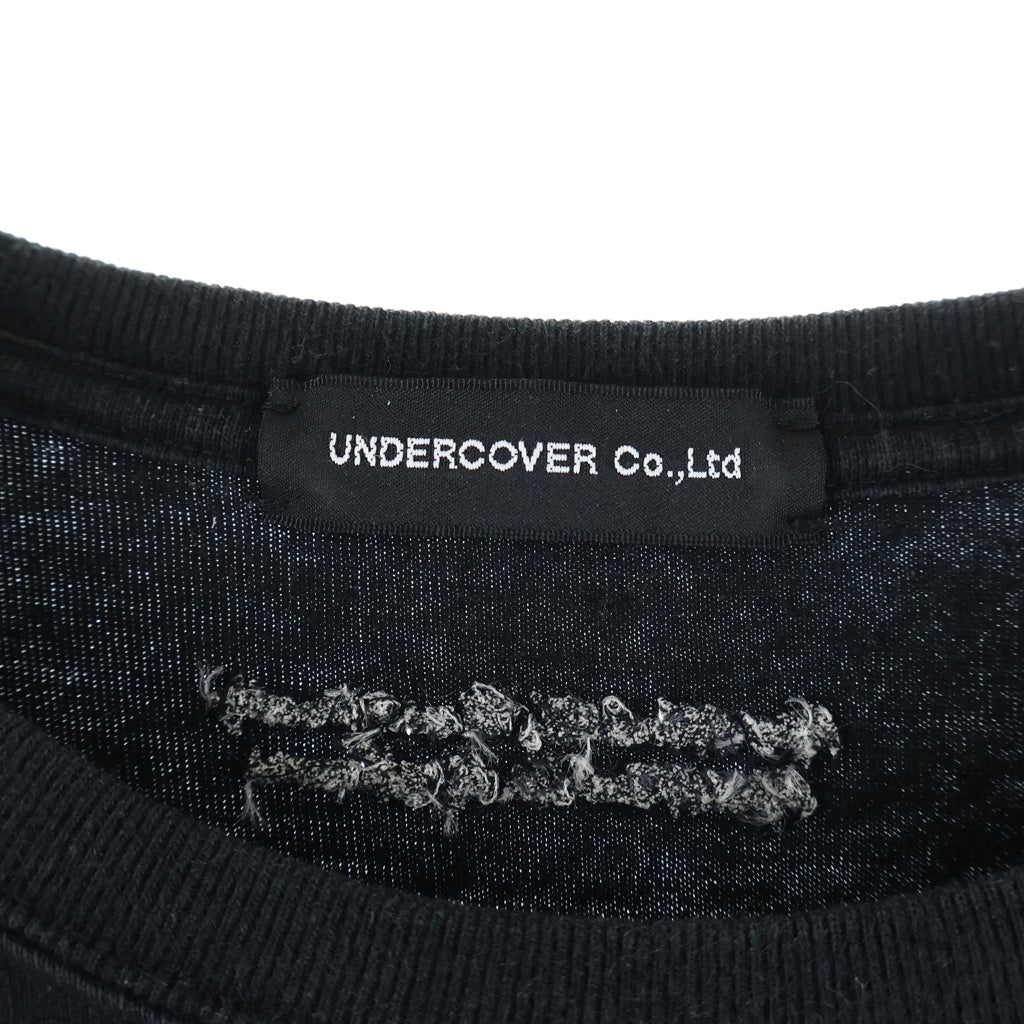 UNDERCOVER(アンダーカバー) 22AW WIDE TEE HITCHCOCK FACE ヒッチコック フェイスプリント 半袖Tシャツ カットソー ブラック UC2B4809-3