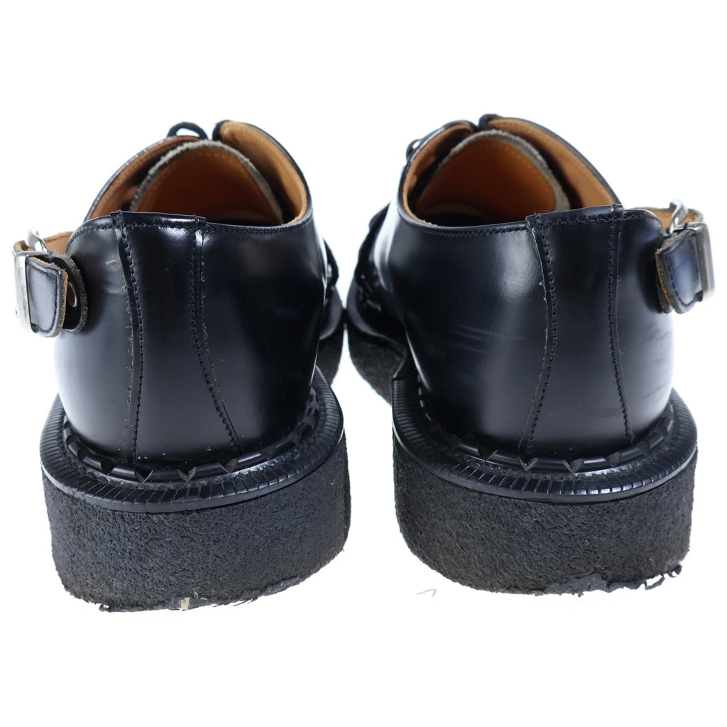 GEORGE COX(ジョージコックス) ×COMME des GARCONS HOMME PLUS コムデギャルソン オムプリュス Dリング クリーパーソール レオパード ハラコレザー シューズ ブラック PD-K123-001