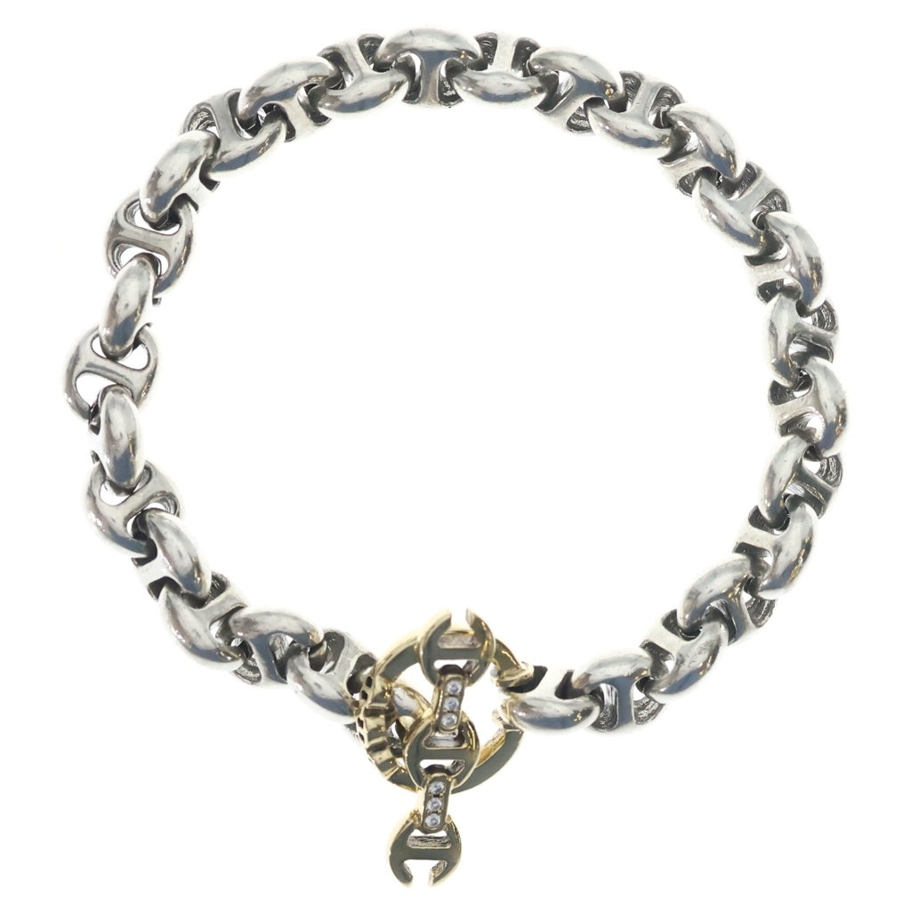 HOORSENBUHS(ホーセンブース) 18K 10MM OPEN-LINK BRACELET オープンリンクブレスレット ダイヤ コンビ シルバー/ゴールド
