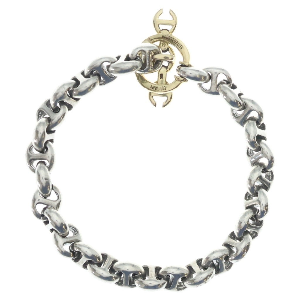 HOORSENBUHS(ホーセンブース) 18K 10MM OPEN-LINK BRACELET オープンリンクブレスレット ダイヤ コンビ シルバー/ゴールド