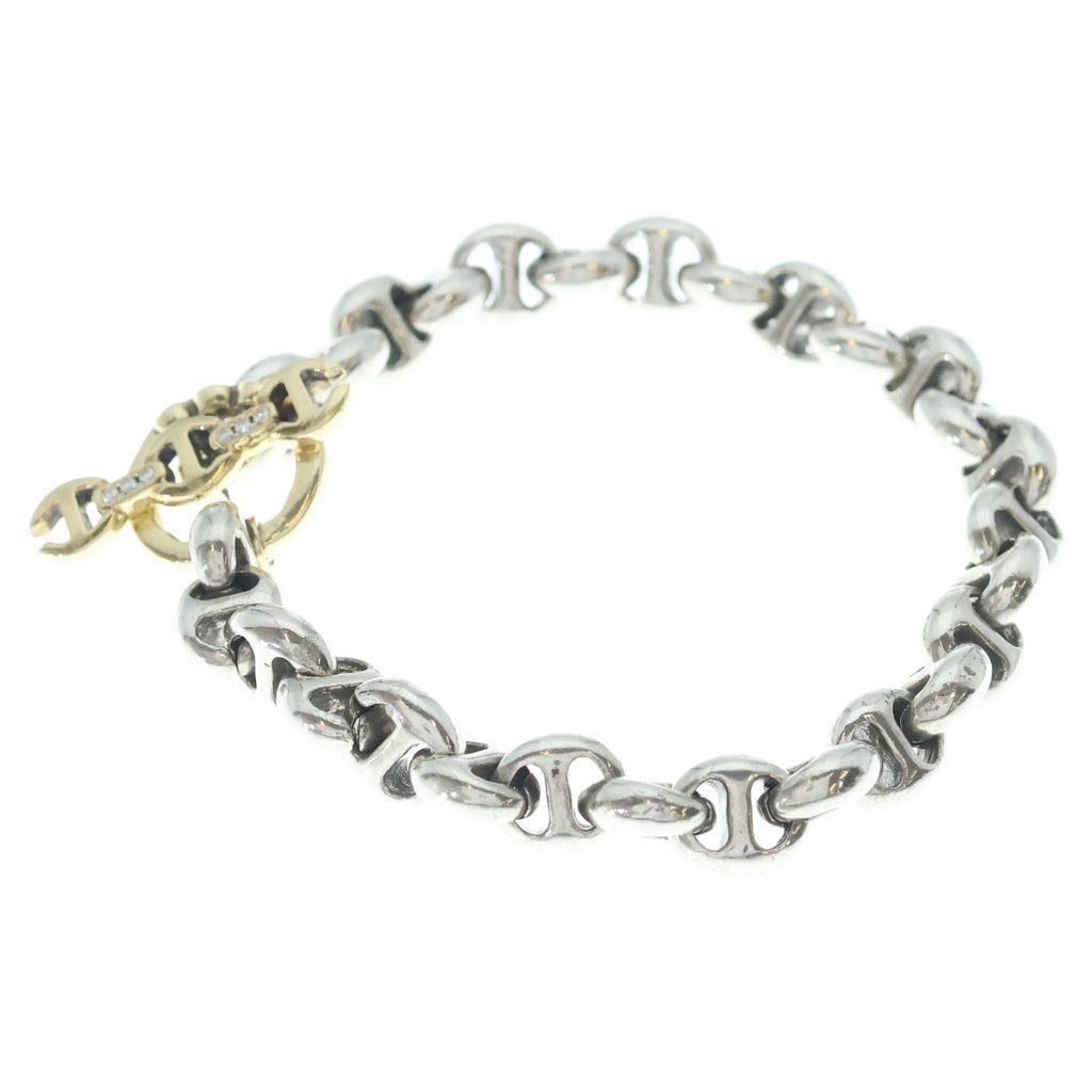 HOORSENBUHS(ホーセンブース) 18K 10MM OPEN-LINK BRACELET オープンリンクブレスレット ダイヤ コンビ シルバー/ゴールド