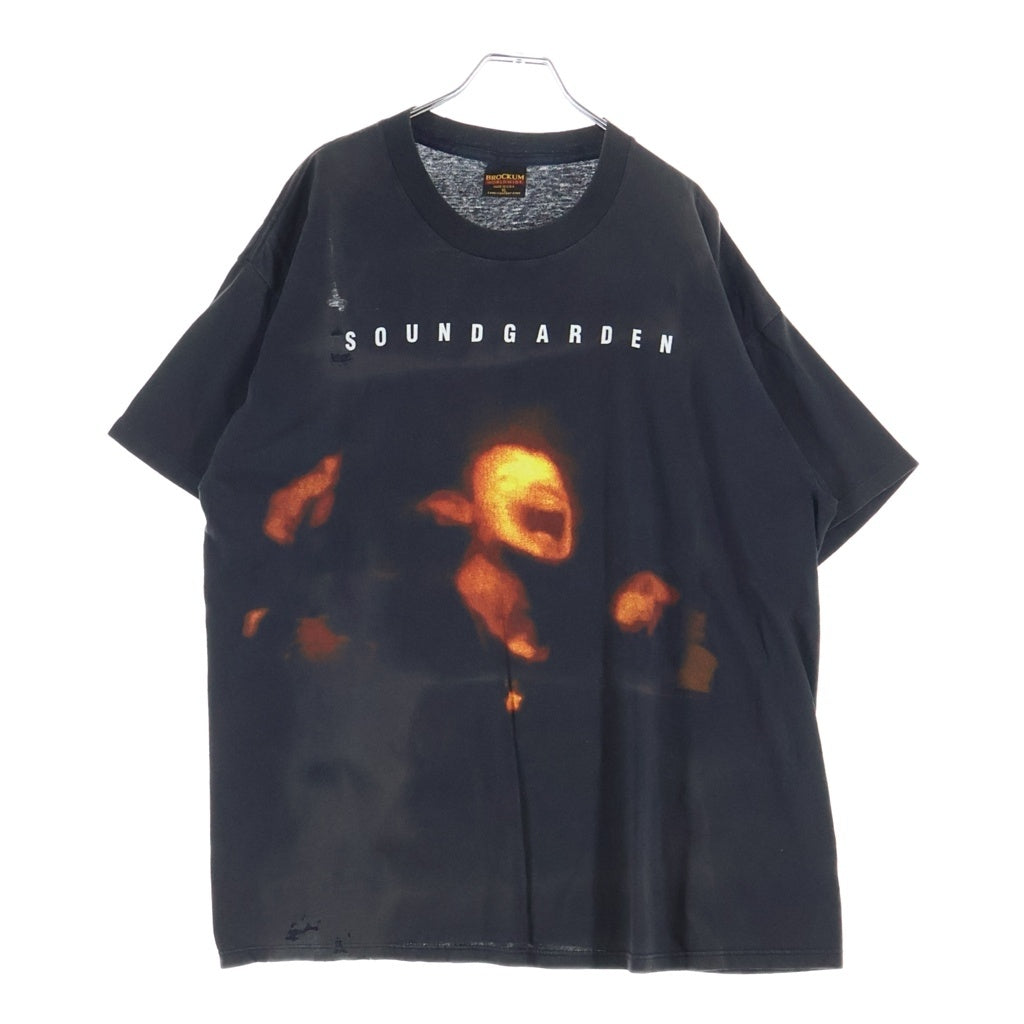VINTAGE(ヴィンテージ) 90S SOUNDGARDEN SUPERUNKNOWN BROCKUM サウンドガーデン スーパーアンノウン 両面プリント クルーネック 半袖Tシャツ カットソー ブラック