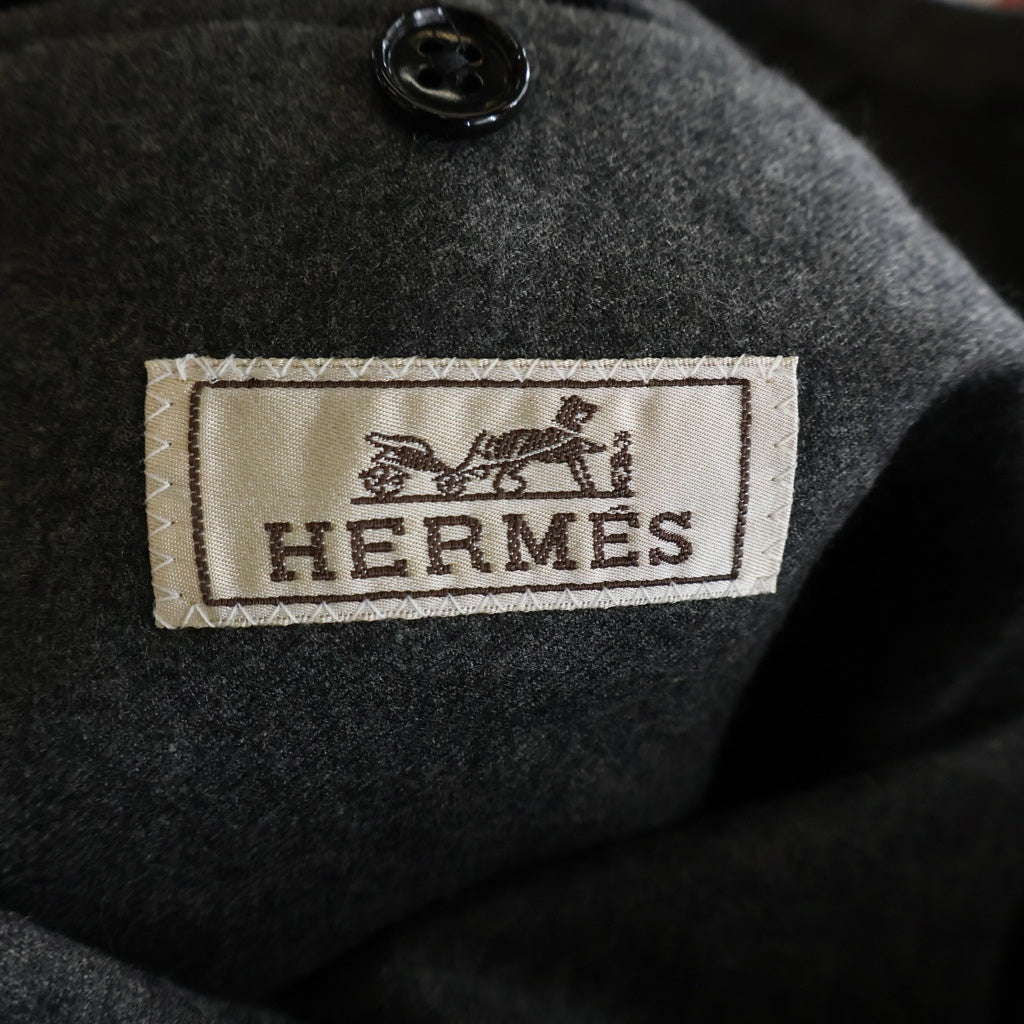 HERMES(エルメス) カシミヤ 2B テーラードジャケット グレー G19821