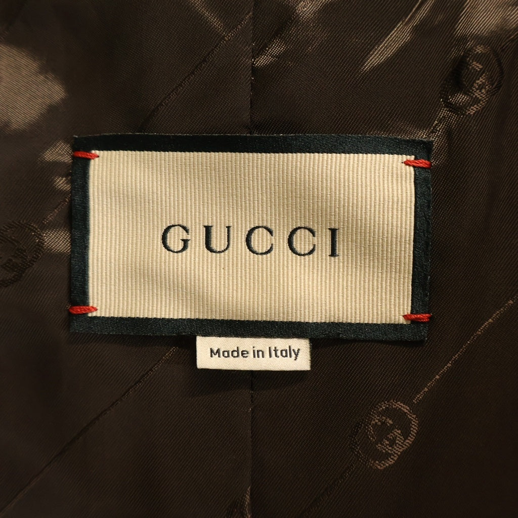 GUCCI(グッチ) ホースビット ラムレザー ボンバージャケット ブラウン 654913