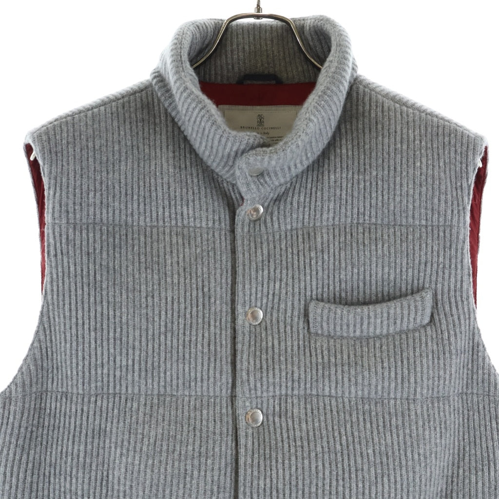 BRUNELLO CUCINELLI(ブルネロクチネリ) カシミヤ ダウンベスト グレー M227P206