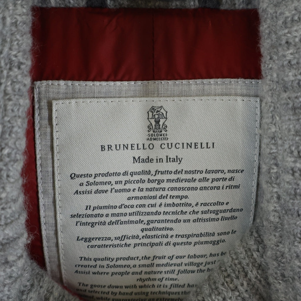 BRUNELLO CUCINELLI(ブルネロクチネリ) カシミヤ ダウンベスト グレー M227P206