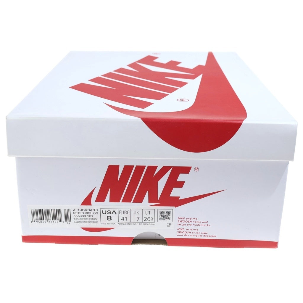 NIKE(ナイキ) AIR JORDAN 1 HIGH OG HERITAGE 555088-161 エアジョーダン1 ヘリテージ ハイカットスニーカー レッド/ホワイト US8/26cm