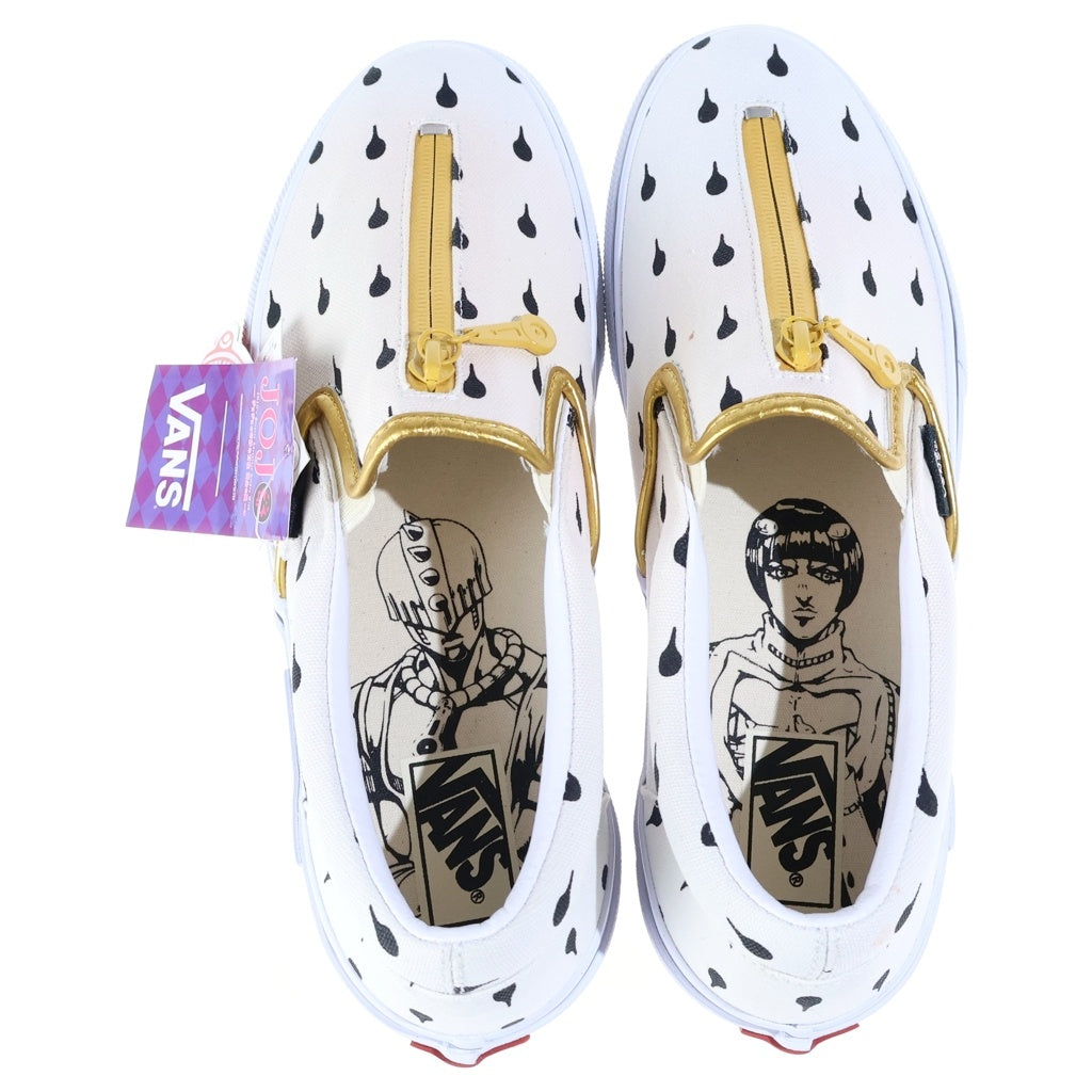 VANS(ヴァンズ) ×ジョジョの奇妙な冒険 黄金の風 CLASSIC SLIP-ON クラシックスリッポン ローカットスニーカー ホワイト US8/26cm V98 JOJO