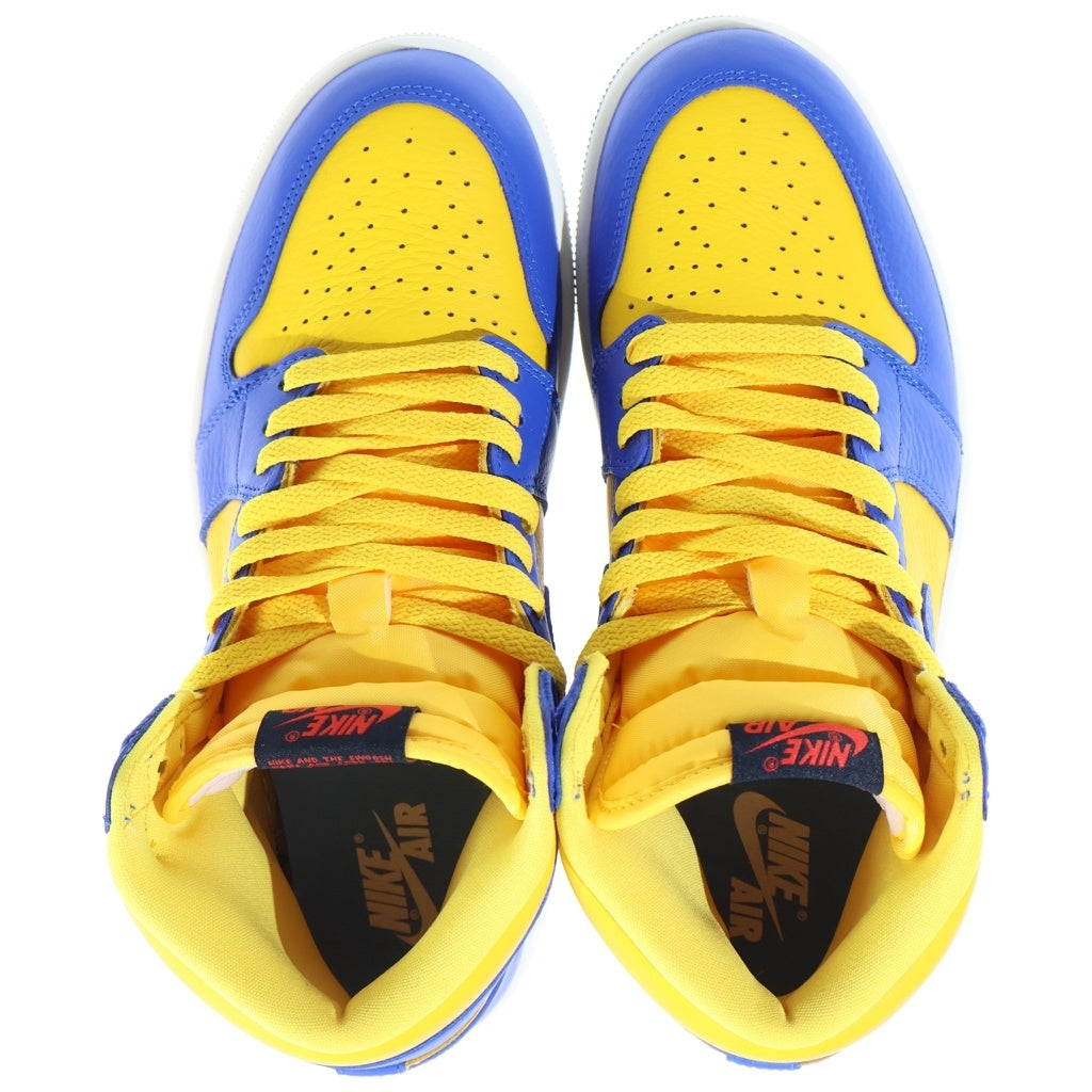 NIKE(ナイキ) WMNS AIR JORDAN 1 HIGH OG FD2596-700 ウィメンズ エアジョーダン1 ハイカットスニーカー イエロー/ブルー US9/26cm レディース