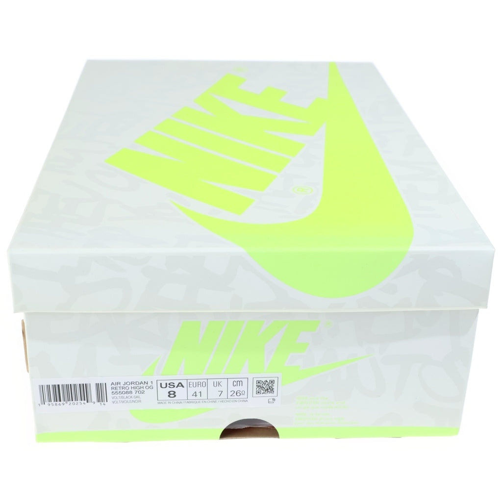 NIKE(ナイキ) AIR JORDAN 1 RETRO HIGH OG VOLT VISIONAIRE 555088-702 エアジョーダン1 レトロ ボルト ヴィジョネア ハイカットスニーカー イエロー/ホワイト US8/26cm