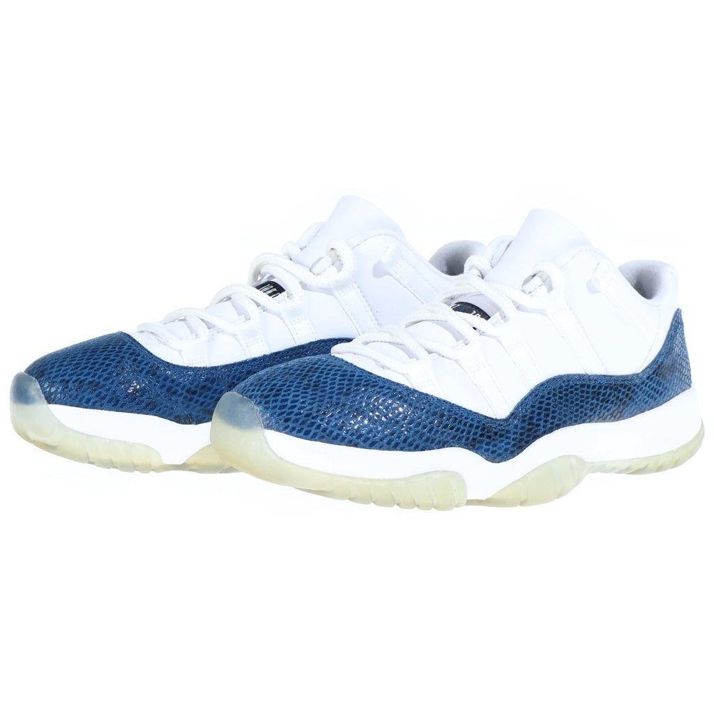NIKE(ナイキ) AIR JORDAN 11 LOW SNAKESKIN CD6846-102 エアジョーダン11 スネークスキン ローカットスニーカー ホワイト/ブルー US8/26cm