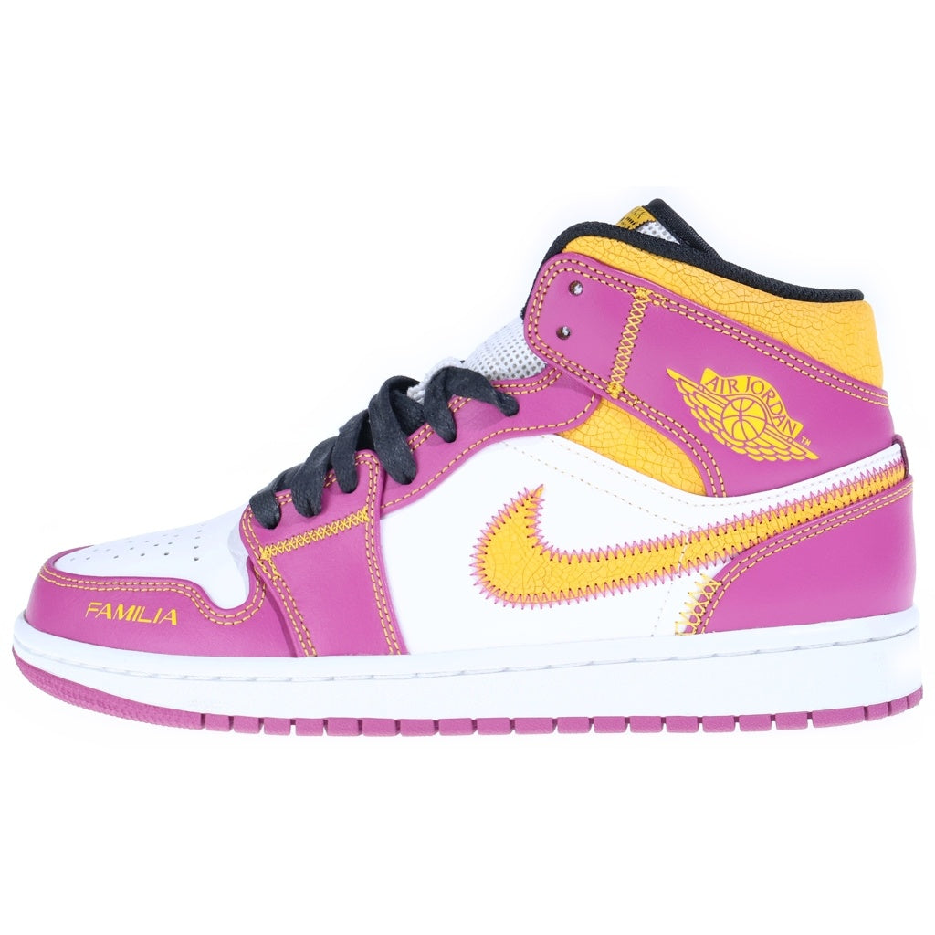 NIKE(ナイキ) AIR JORDAN 1 MID DIA DE MUERTOS DC0350-100 エアジョーダン1 ハイカットスニーカー ピンク/イエロー/ホワイト US8/26cm