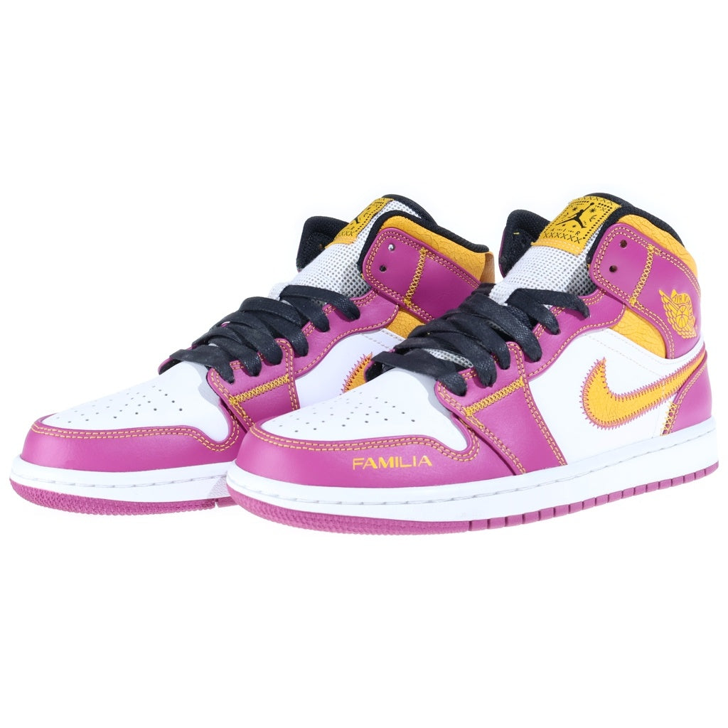 NIKE(ナイキ) AIR JORDAN 1 MID DIA DE MUERTOS DC0350-100 エアジョーダン1 ハイカットスニーカー ピンク/イエロー/ホワイト US8/26cm
