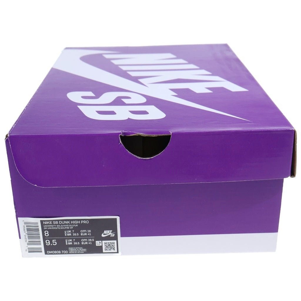 NIKE(ナイキ) DUNK HIGH PINEAPPLE DM0808-700 ダンク パイナップル ハイカットスニーカー イエロー US8/26cm
