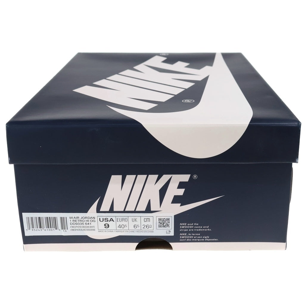 NIKE(ナイキ) WMNS AIR JORDAN 1 HIGH OG SE ATMOSPHERE ウィメンズ エアジョーダン1 アトモスフィア ハイカットスニーカー ブラック/ホワイト/ピンク US9/26cm DD9335-641 レディース