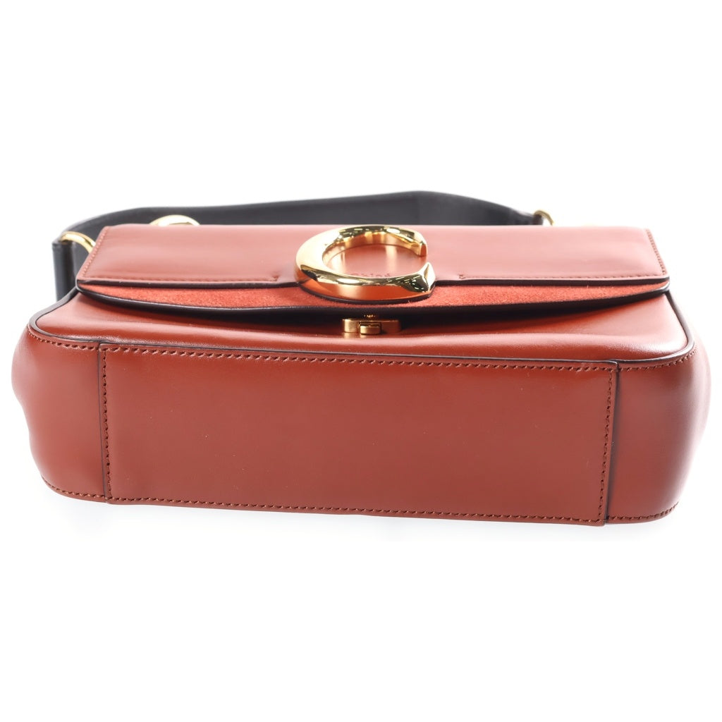 Chloe(クロエ) クロエC ショルダーバッグ ブラウン レザー ゴールド×シルバー金具 レディース