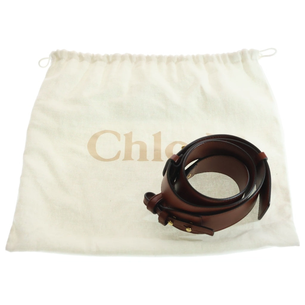 Chloe(クロエ) クロエC ショルダーバッグ ブラウン レザー ゴールド×シルバー金具 レディース