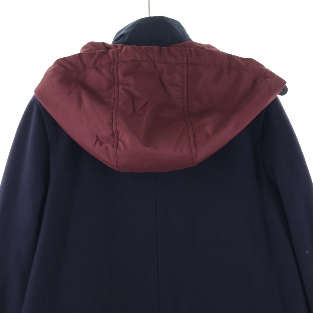 JIL SANDER NAVY(ジルサンダーネイビー) 15AW ナイロンドッキング ウールジップコート フード付き ネイビー CMJWHA0015 レディース