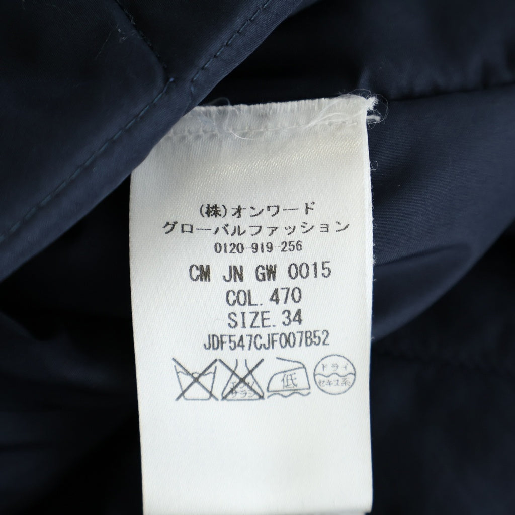 JIL SANDER NAVY(ジルサンダーネイビー) 15AW ナイロンドッキング ウールジップコート フード付き ネイビー CMJWHA0015 レディース