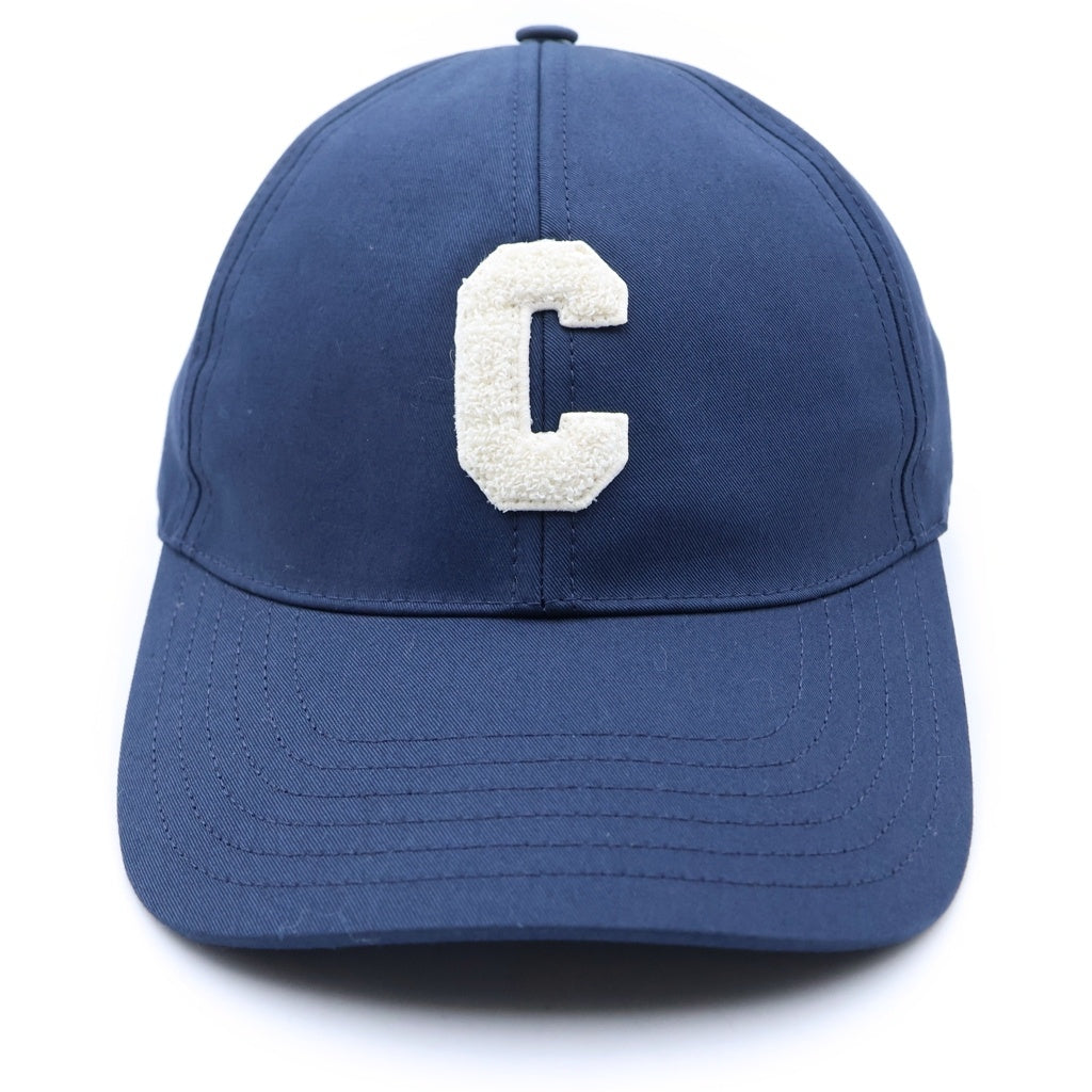 CELINE(セリーヌ) Initial Baseball Cap Cロゴ イニシャルベースボールキャップ 帽子 コットン ゴールド金具/ネイビー 2AUA2969P レディース