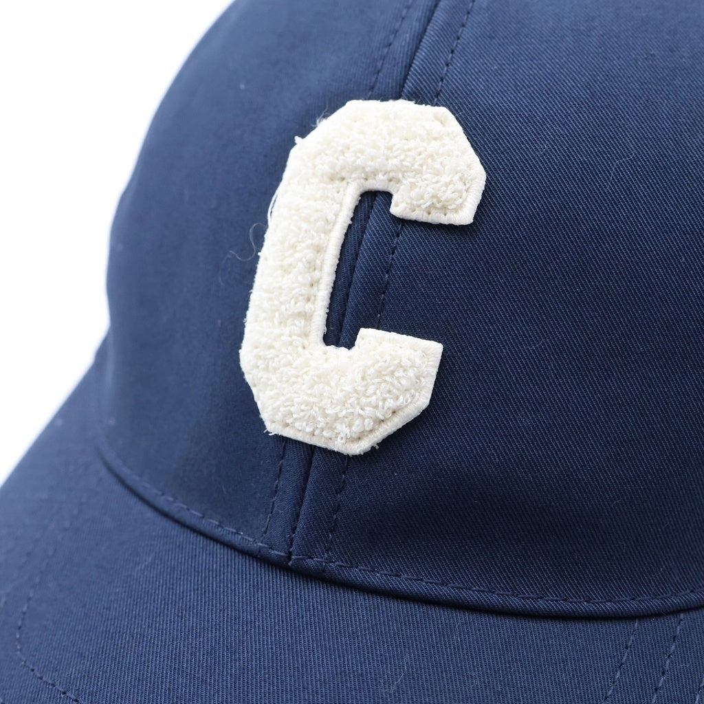 CELINE(セリーヌ) Initial Baseball Cap Cロゴ イニシャルベースボールキャップ 帽子 コットン ゴールド金具/ネイビー 2AUA2969P レディース