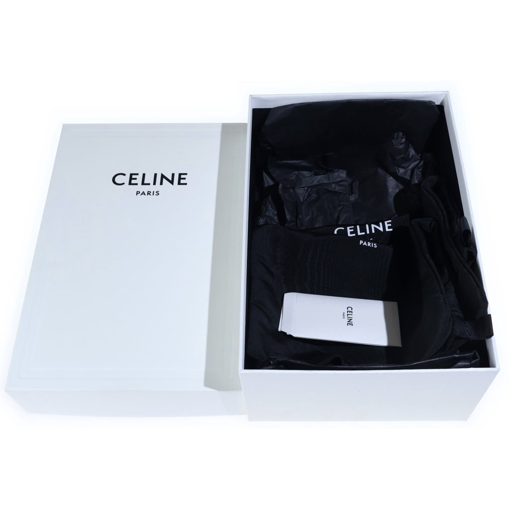 CELINE(セリーヌ) スタッズ レザーサンダル シューズ 金スタッズ ブラウン レディース