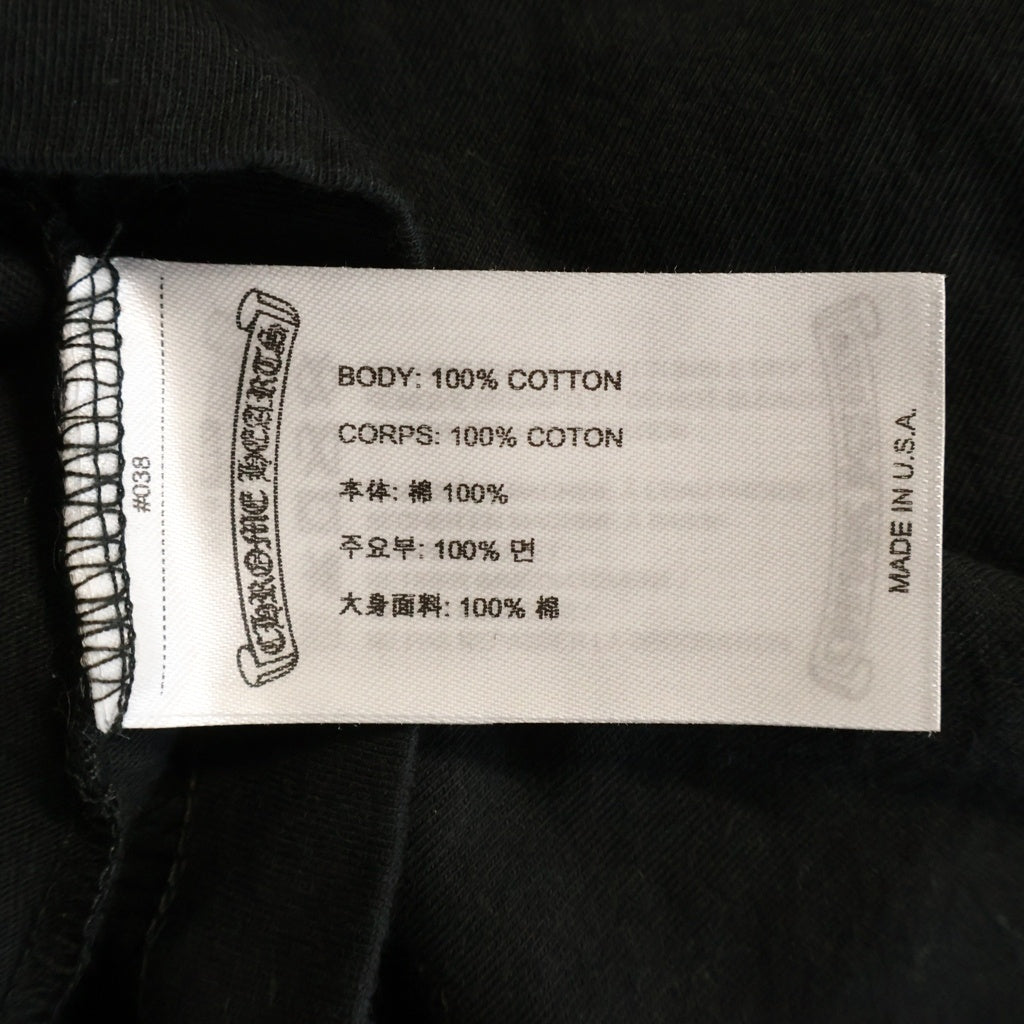 CHROME HEARTS(クロムハーツ) HORSESHOE S/S TEE BLACK/NEON YELLOW ホースシュー ショートスリーブ クルーネック 半袖Tシャツ ブラック/イエロー