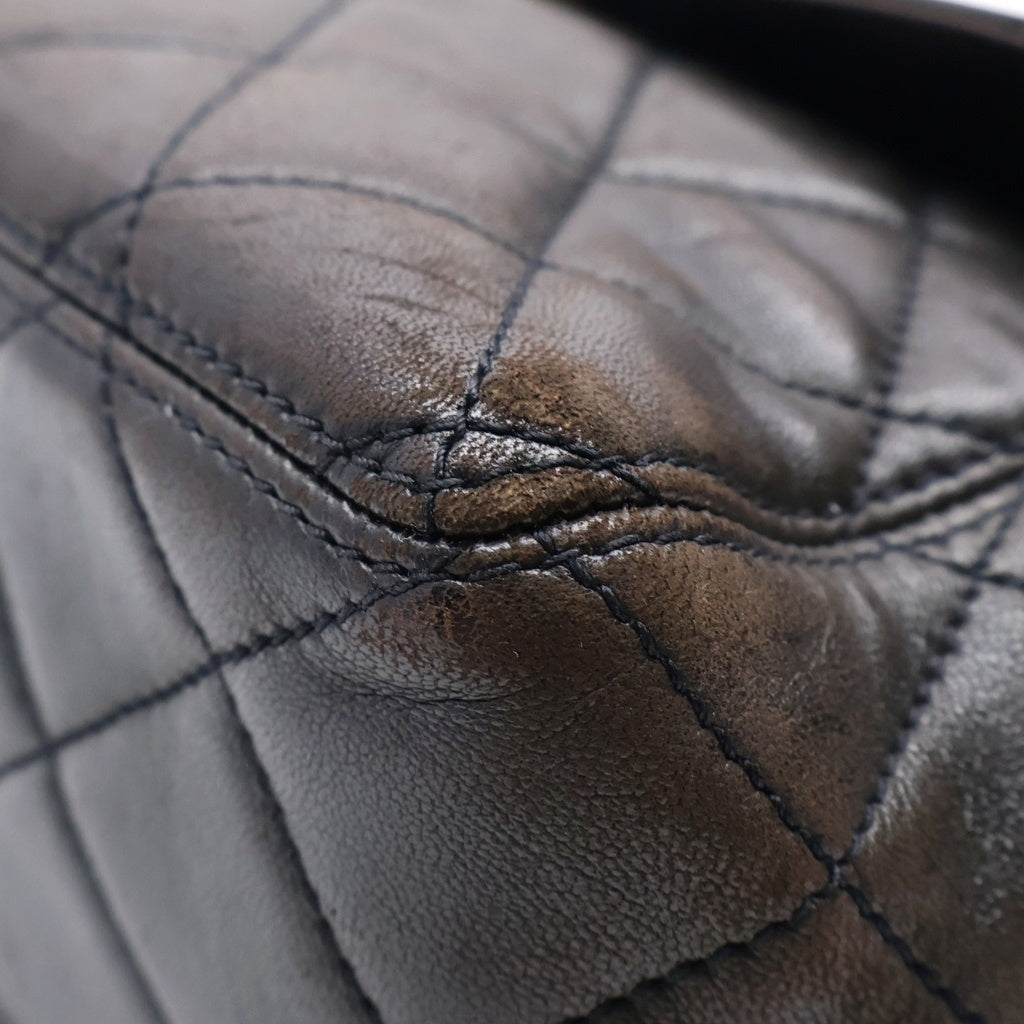 CHANEL(シャネル) マトラッセ ワンショルダーバッグ ブラウン ラムスキン 4番台 ゴールド金具 レディース