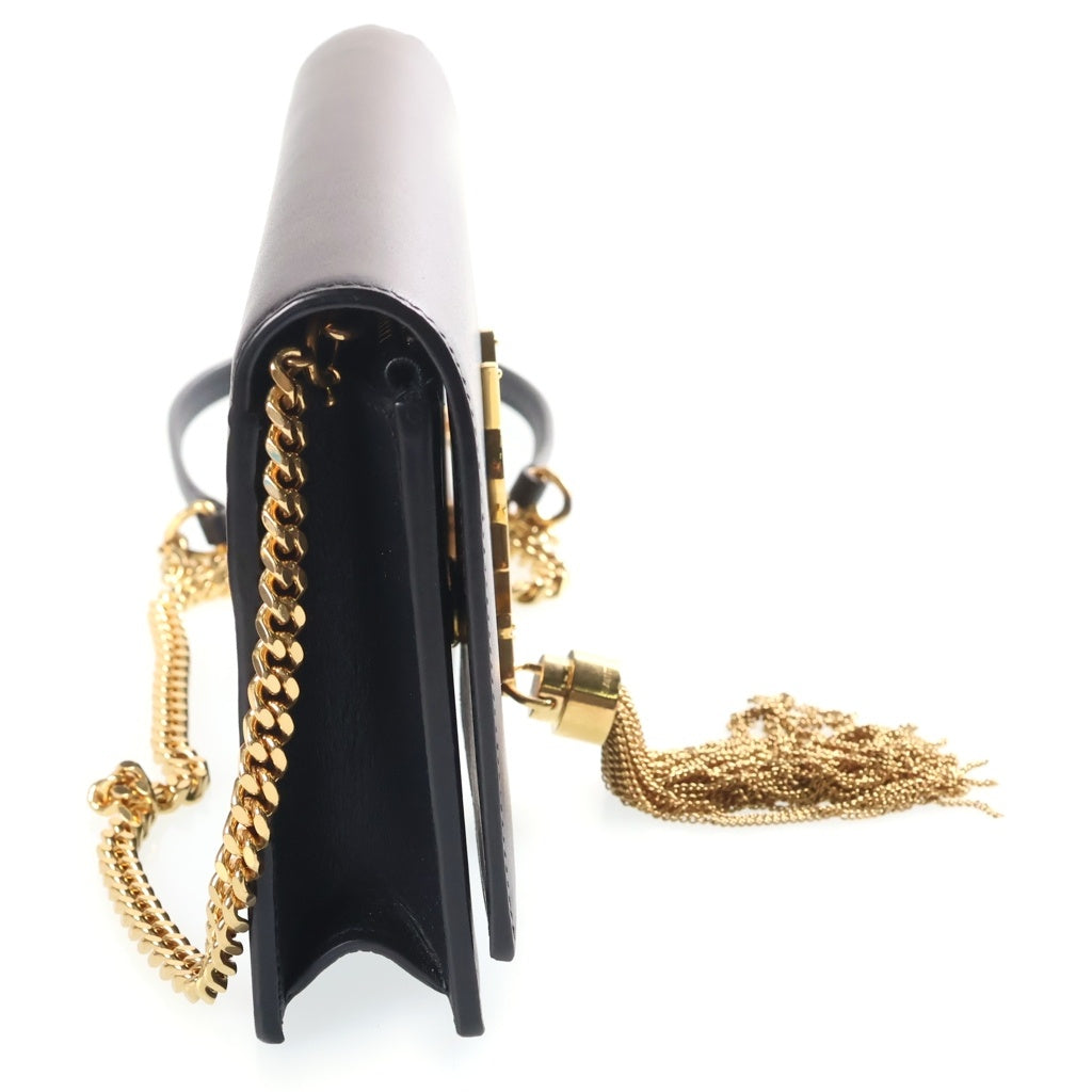 SAINT LAURENT PARIS(サンローランパリ) ケイト スモール チェーンショルダー チェーンタッセル カーフレザー ブラック レディース