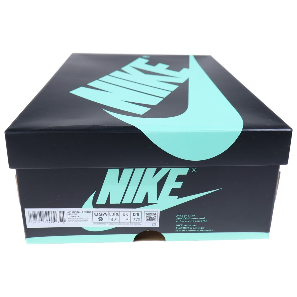 NIKE(ナイキ) AIR JORDAN 1 HIGH OG GREEN GLOW DZ5485-130 エアジョーダン1 グリーングロー ハイカットスニーカー ホワイト/グリーン US9/27cm