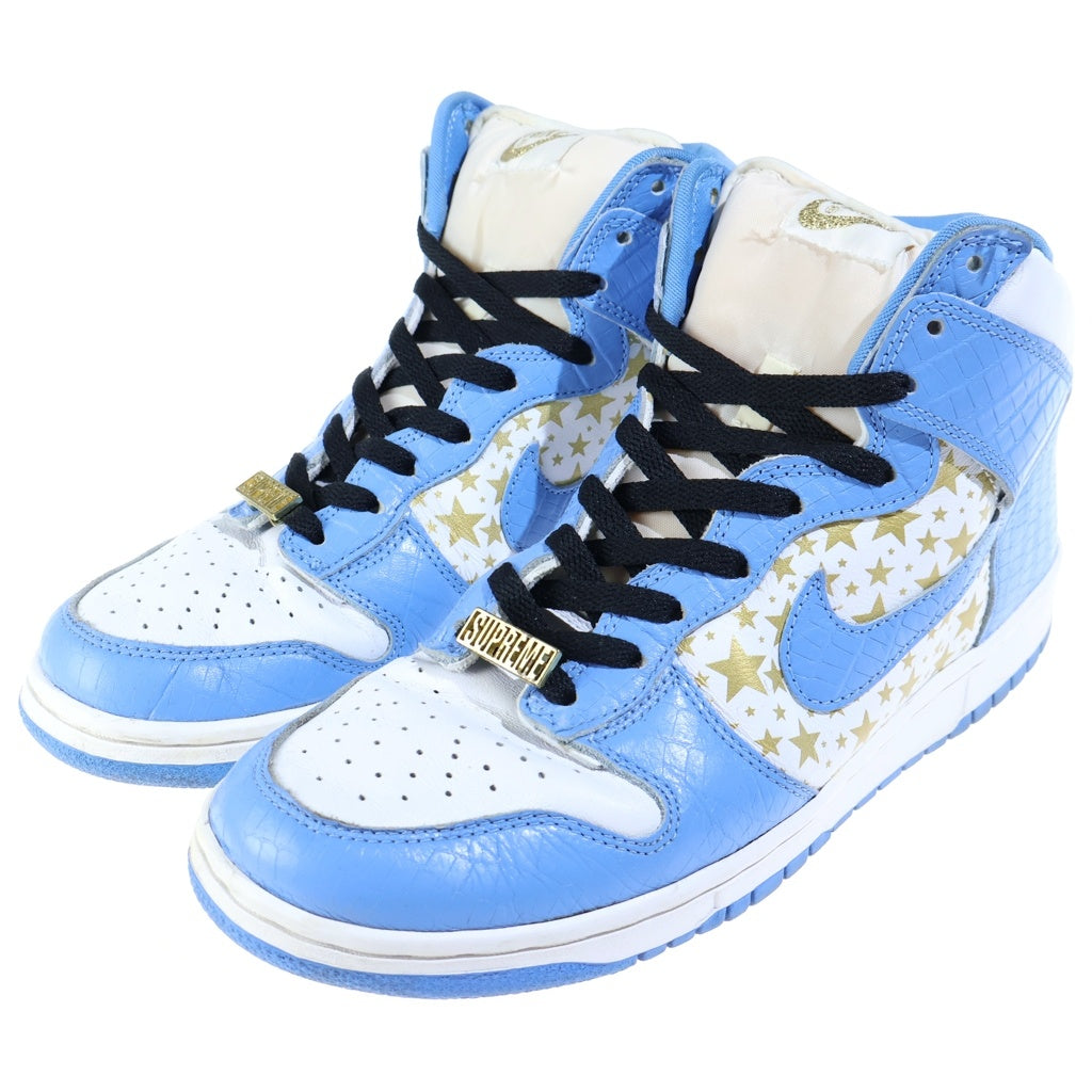 NIKE SB(ナイキエスビー) 【観賞用2003年製】×SUPREME DUNK HIGH PRO SB 307385-141 シュプリーム ダンク プロ ハイカットスニーカー ブルー/ホワイト US9.5/27.5cm