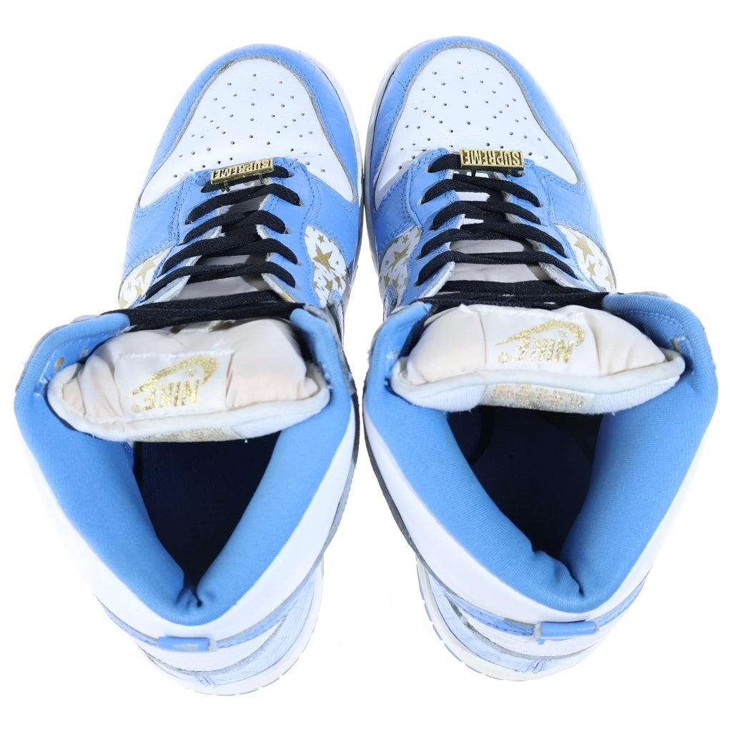 NIKE SB(ナイキエスビー) 【観賞用2003年製】×SUPREME DUNK HIGH PRO SB 307385-141 シュプリーム ダンク プロ ハイカットスニーカー ブルー/ホワイト US9.5/27.5cm