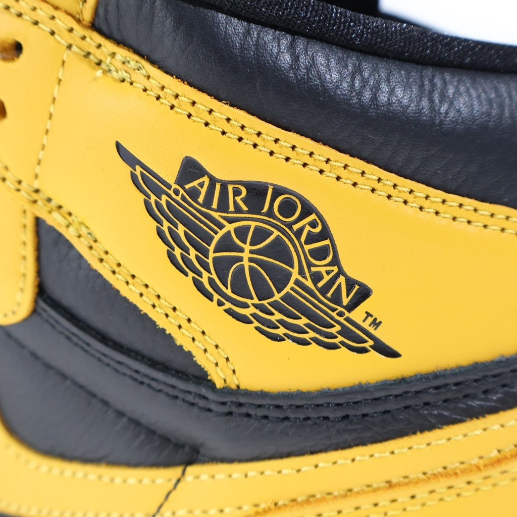 NIKE(ナイキ) AIR JORDAN 1 HIGH OG POLLEN 555088-701 エアジョーダン1 パラン ハイカットスニーカー イエロー/ブラック US9.5/27.5cm
