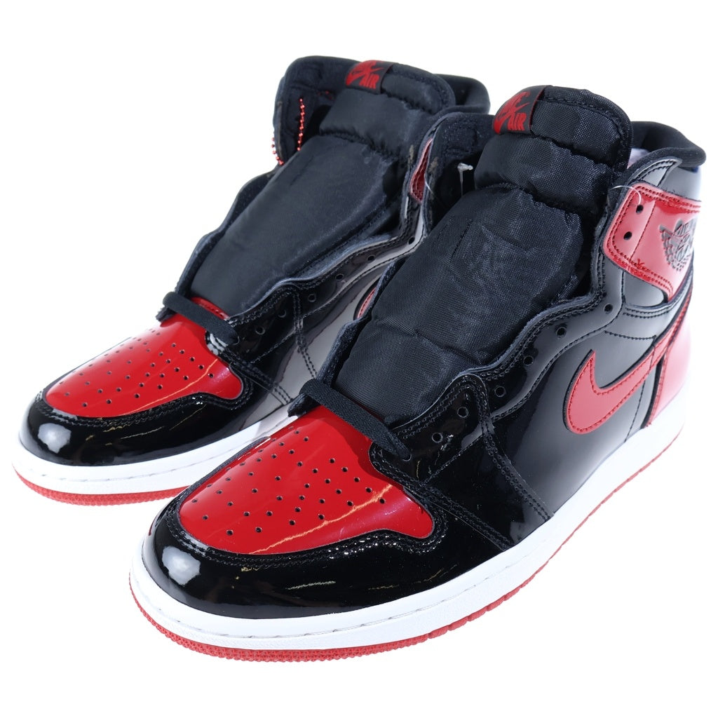 NIKE(ナイキ) AIR JORDAN 1 HIGH OG PATENT BRED 555088-063 エアジョーダン1 パテントブレッド レッド/ブラック US9.5/27.5cm