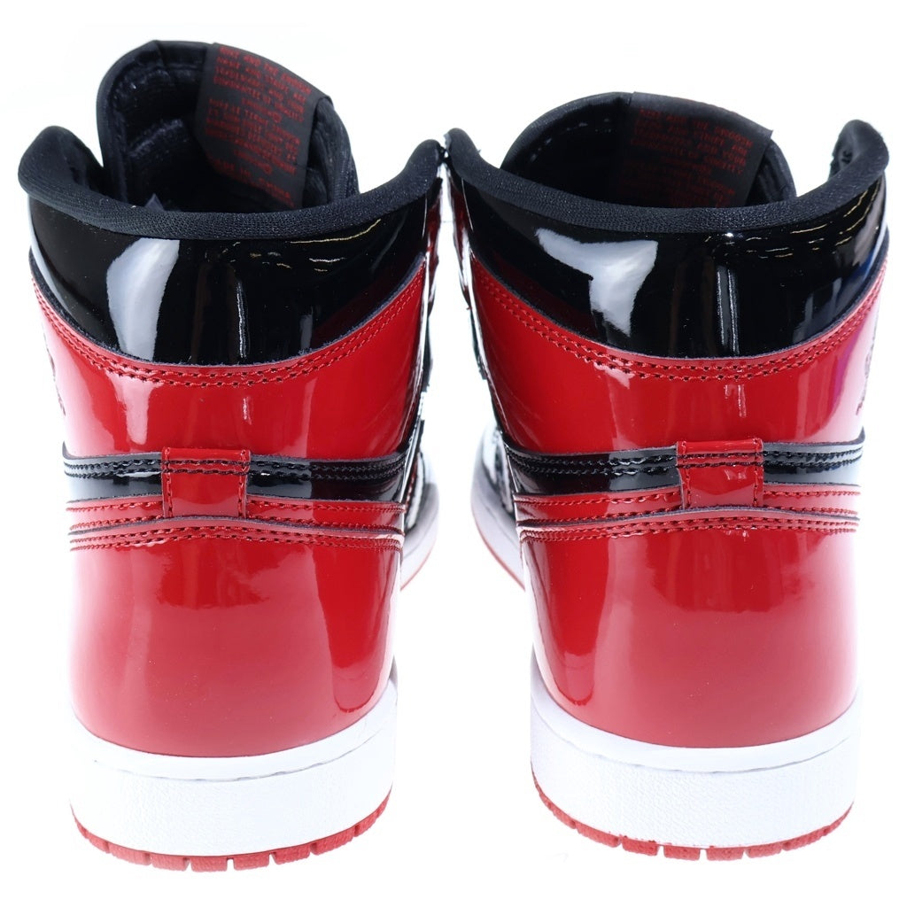 NIKE(ナイキ) AIR JORDAN 1 HIGH OG PATENT BRED 555088-063 エアジョーダン1 パテントブレッド レッド/ブラック US9.5/27.5cm