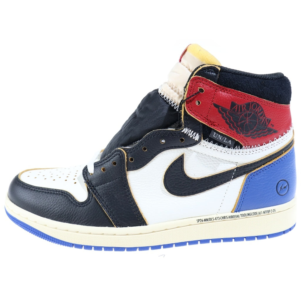 NIKE(ナイキ) ×fragment design ×UNION AIR JORDAN 1 HIGH OG フラグメント ユニオン エアジョーダン1 ハイカットスニーカー マルチ US9.5/27.5cm IO7847-002