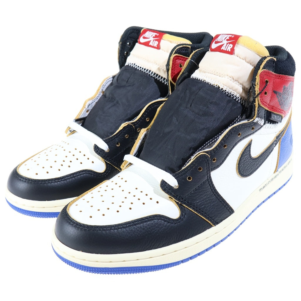 NIKE(ナイキ) ×fragment design ×UNION AIR JORDAN 1 HIGH OG フラグメント ユニオン エアジョーダン1 ハイカットスニーカー マルチ US9.5/27.5cm IO7847-002