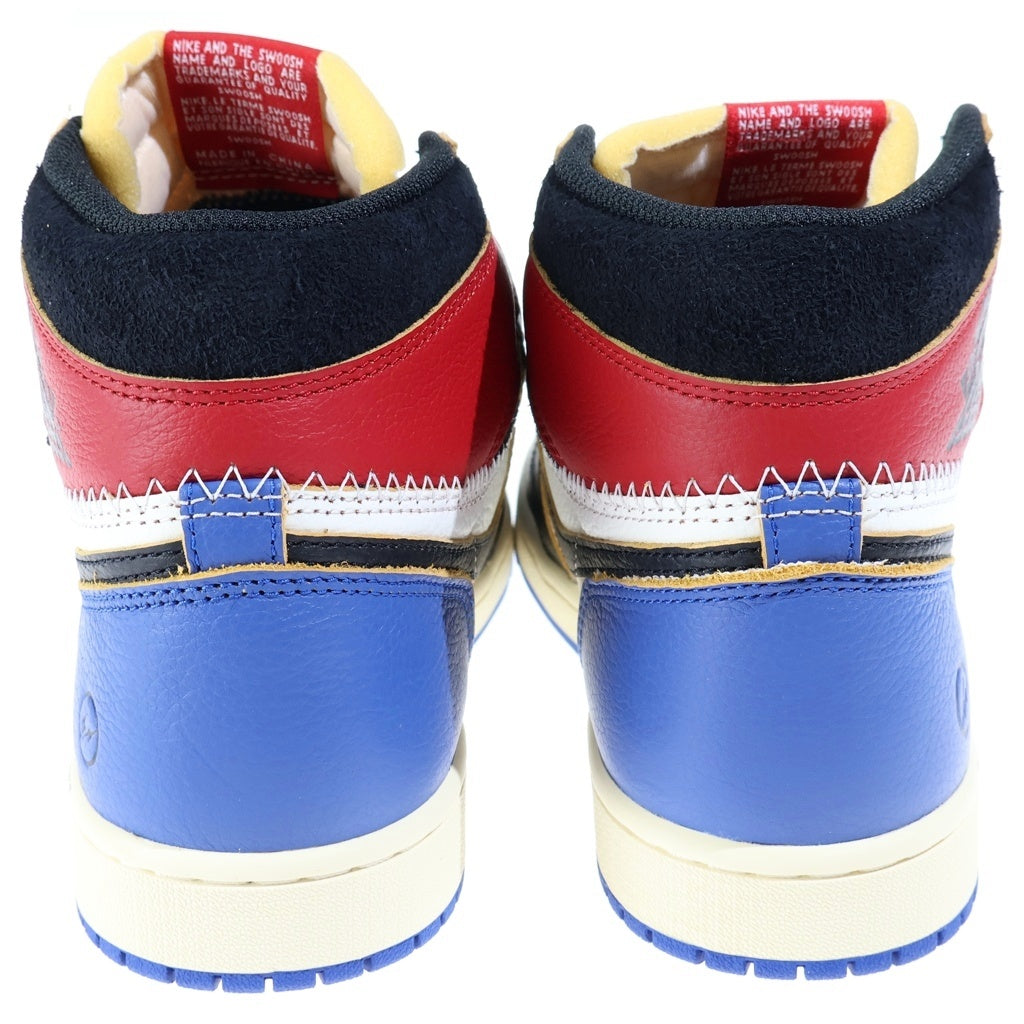 NIKE(ナイキ) ×fragment design ×UNION AIR JORDAN 1 HIGH OG フラグメント ユニオン エアジョーダン1 ハイカットスニーカー マルチ US9.5/27.5cm IO7847-002