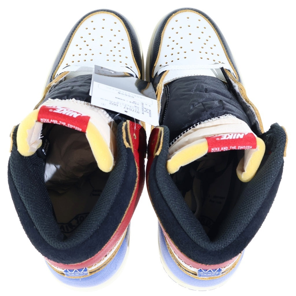 NIKE(ナイキ) ×fragment design ×UNION AIR JORDAN 1 HIGH OG フラグメント ユニオン エアジョーダン1 ハイカットスニーカー マルチ US9.5/27.5cm IO7847-002