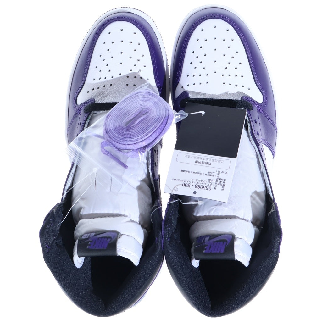 NIKE(ナイキ) AIR JORDAN 1 RETRO HIGH OG 555088-500 エアジョーダン1 レトロ ハイカットスニーカー パープル/ホワイト US9.5/27.5cm