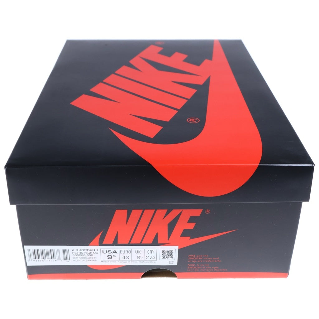 NIKE(ナイキ) AIR JORDAN 1 RETRO HIGH OG 555088-500 エアジョーダン1 レトロ ハイカットスニーカー パープル/ホワイト US9.5/27.5cm