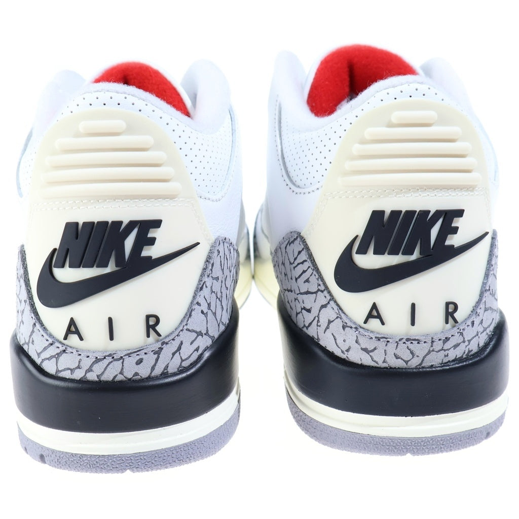 NIKE(ナイキ) AIR JORDAN 3 RETRO DN3707-100 エアジョーダン3 レトロ ハイカットスニーカー ホワイト US9.5/27.5cm
