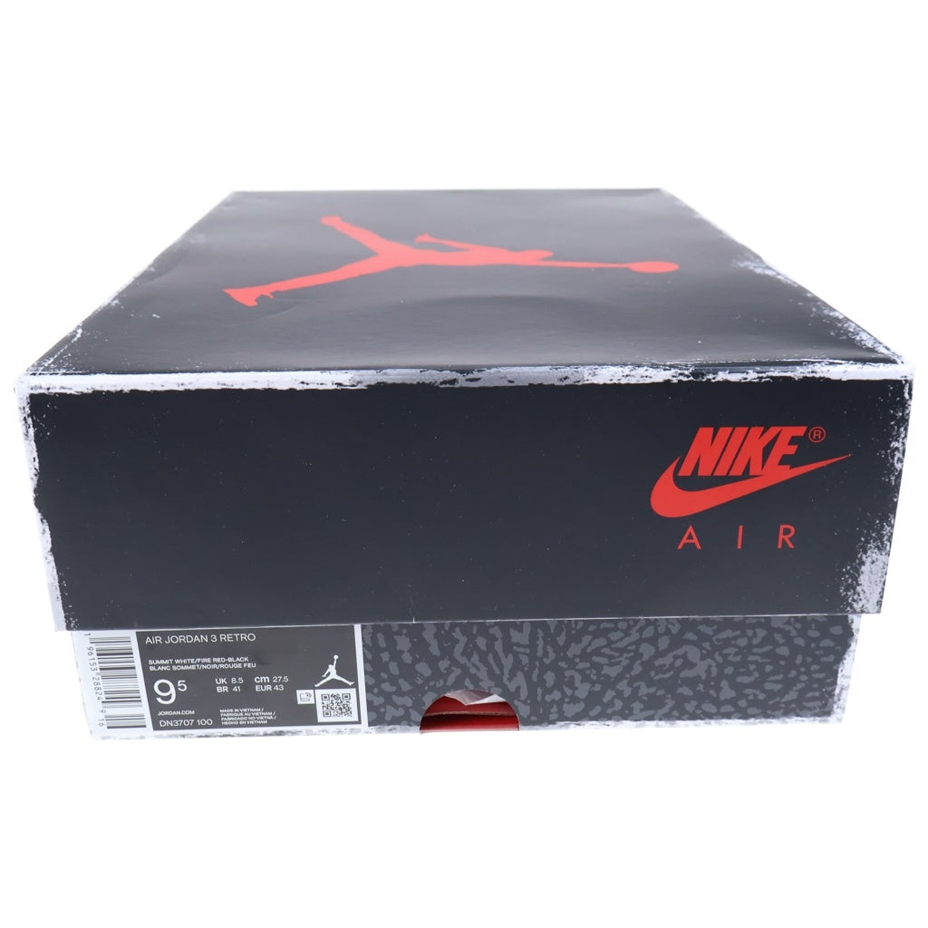 NIKE(ナイキ) AIR JORDAN 3 RETRO DN3707-100 エアジョーダン3 レトロ ハイカットスニーカー ホワイト US9.5/27.5cm