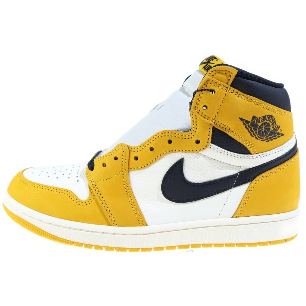 NIKE(ナイキ) AIR JORDAN 1 RETRO HIGH OG DZ5485-701 エアジョーダン1 レトロ ハイカットスニーカー イエロー/ホワイト US9.5/27.5cm