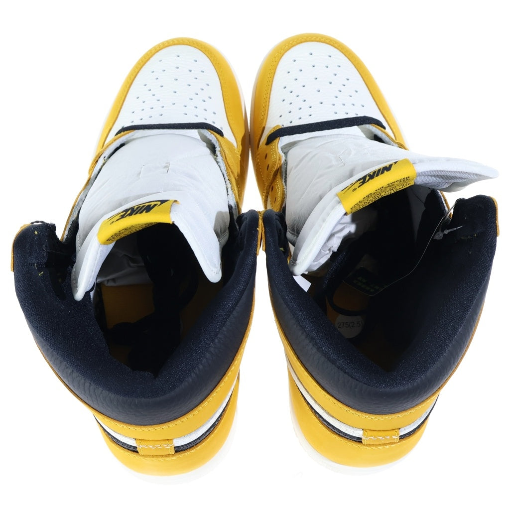 NIKE(ナイキ) AIR JORDAN 1 RETRO HIGH OG DZ5485-701 エアジョーダン1 レトロ ハイカットスニーカー イエロー/ホワイト US9.5/27.5cm