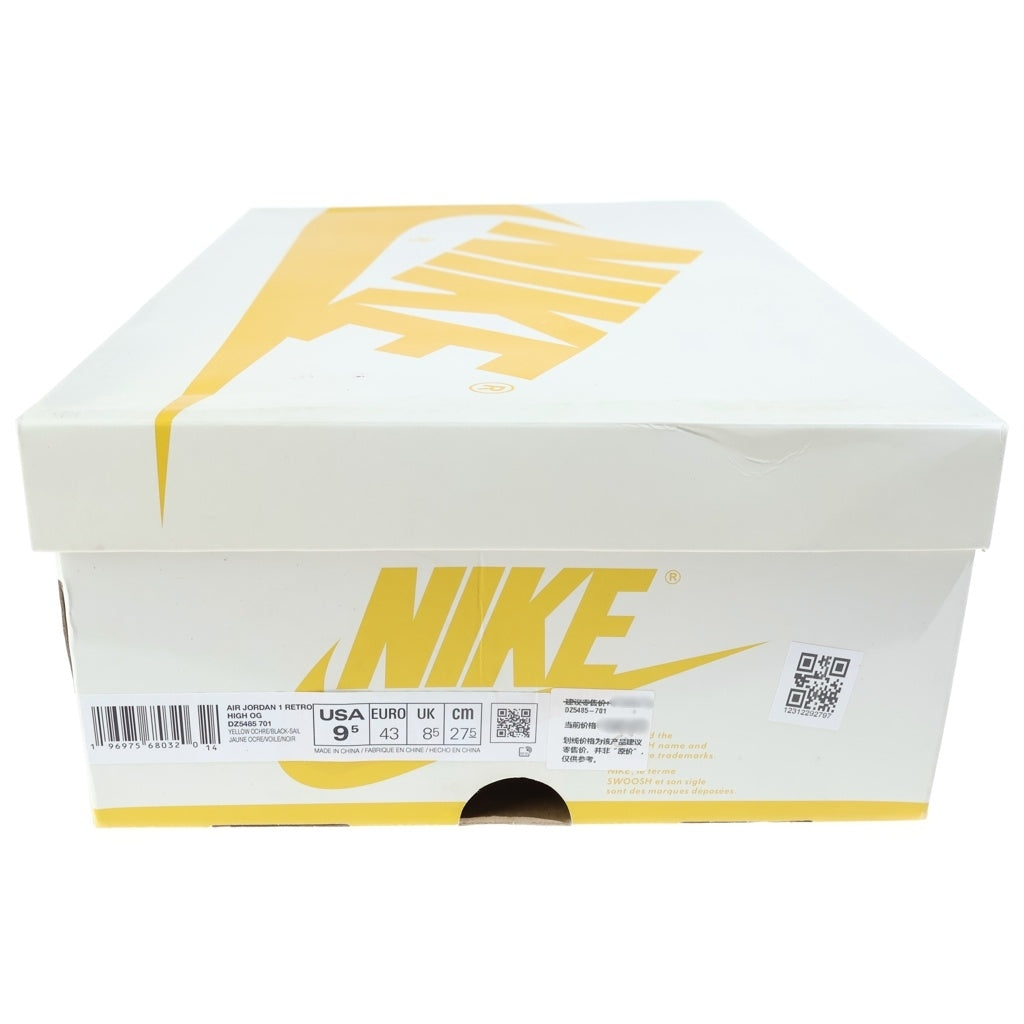 NIKE(ナイキ) AIR JORDAN 1 RETRO HIGH OG DZ5485-701 エアジョーダン1 レトロ ハイカットスニーカー イエロー/ホワイト US9.5/27.5cm