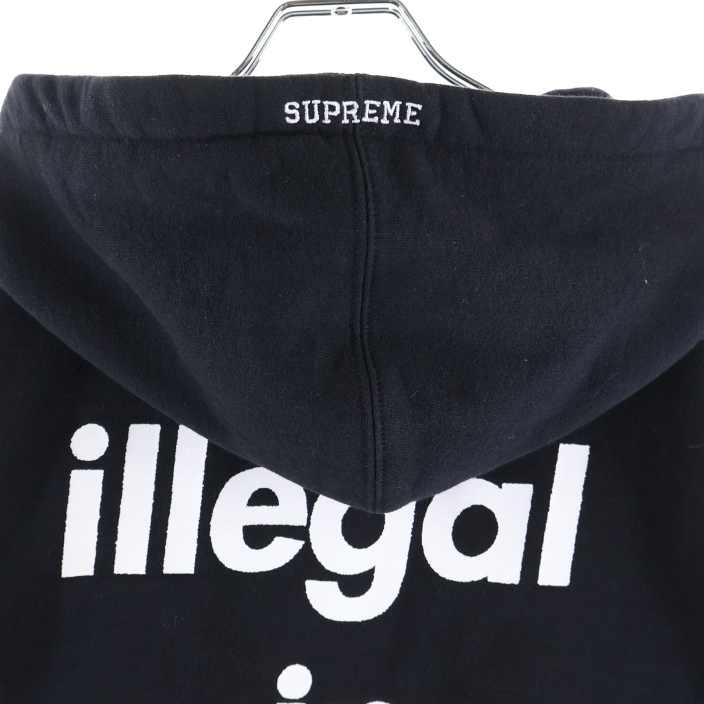 SUPREME(シュプリーム) 18SS Illegal Business Hooded Sweatshirt イリーガル ビジネス フーディッド スウェットシャツ プルオーバーパーカー ブラック