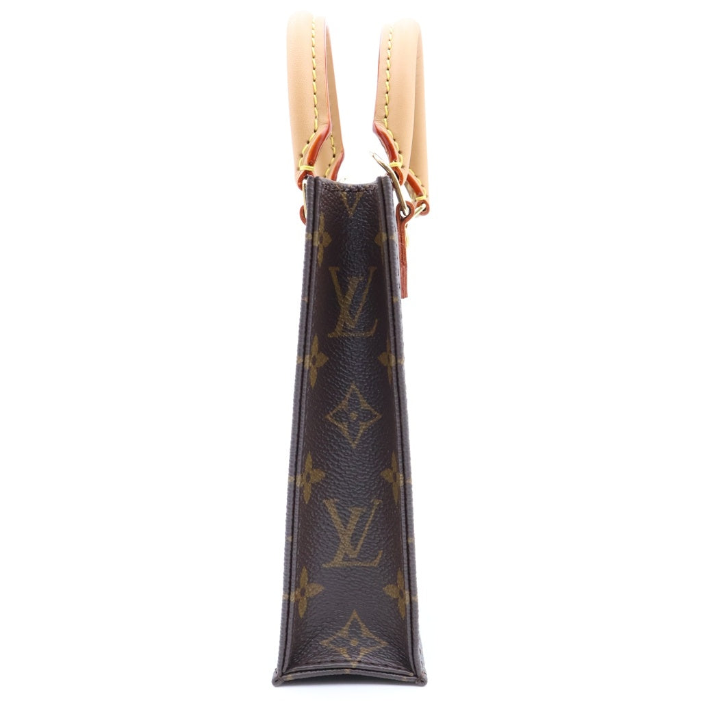 LOUIS VUITTON(ルイヴィトン) ヴィトン プティットサックプラ モノグラム 2WAYハンドバッグ ショルダーバッグ フォンショルダー ブラウン レザー×PVC M69442 ゴールド金具 レディース