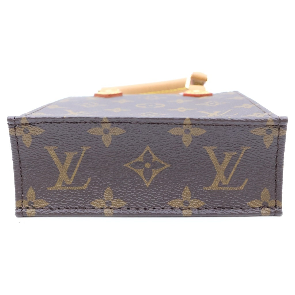 LOUIS VUITTON(ルイヴィトン) ヴィトン プティットサックプラ モノグラム 2WAYハンドバッグ ショルダーバッグ フォンショルダー ブラウン レザー×PVC M69442 ゴールド金具 レディース