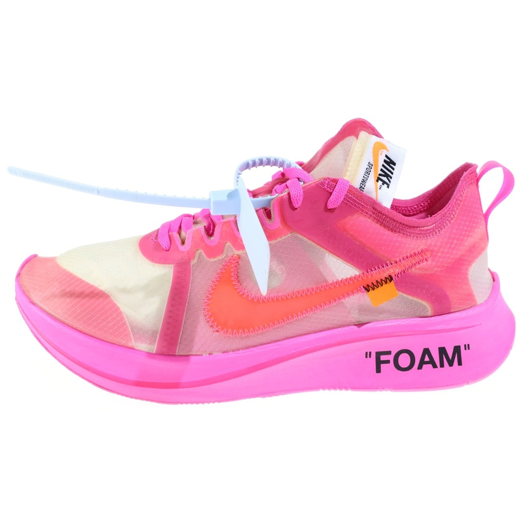 NIKE(ナイキ) ×OFF-WHITE THE 10 ZOOM FLY オフホワイトコラボ ザテン ズームフライ ローカットスニーカー ピンク US10.5/28.5cm AJ4588-600